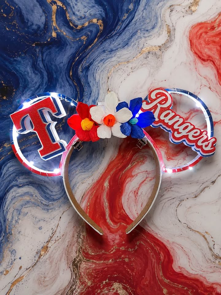 Texas Rangers Custom 3D Printed Light-Up Headband