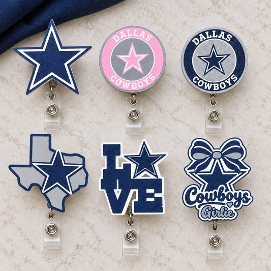 Cowboys Circle Logo Bade Reel (Blue)