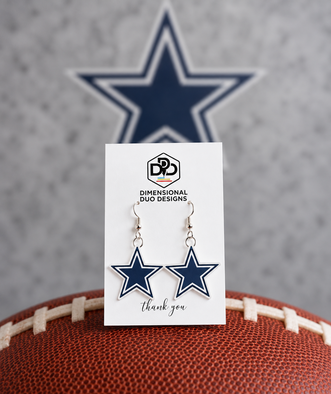 Cowboys Star Logo Earrings