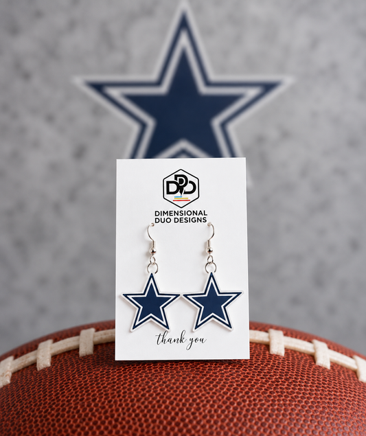 Cowboys Star Logo Earrings