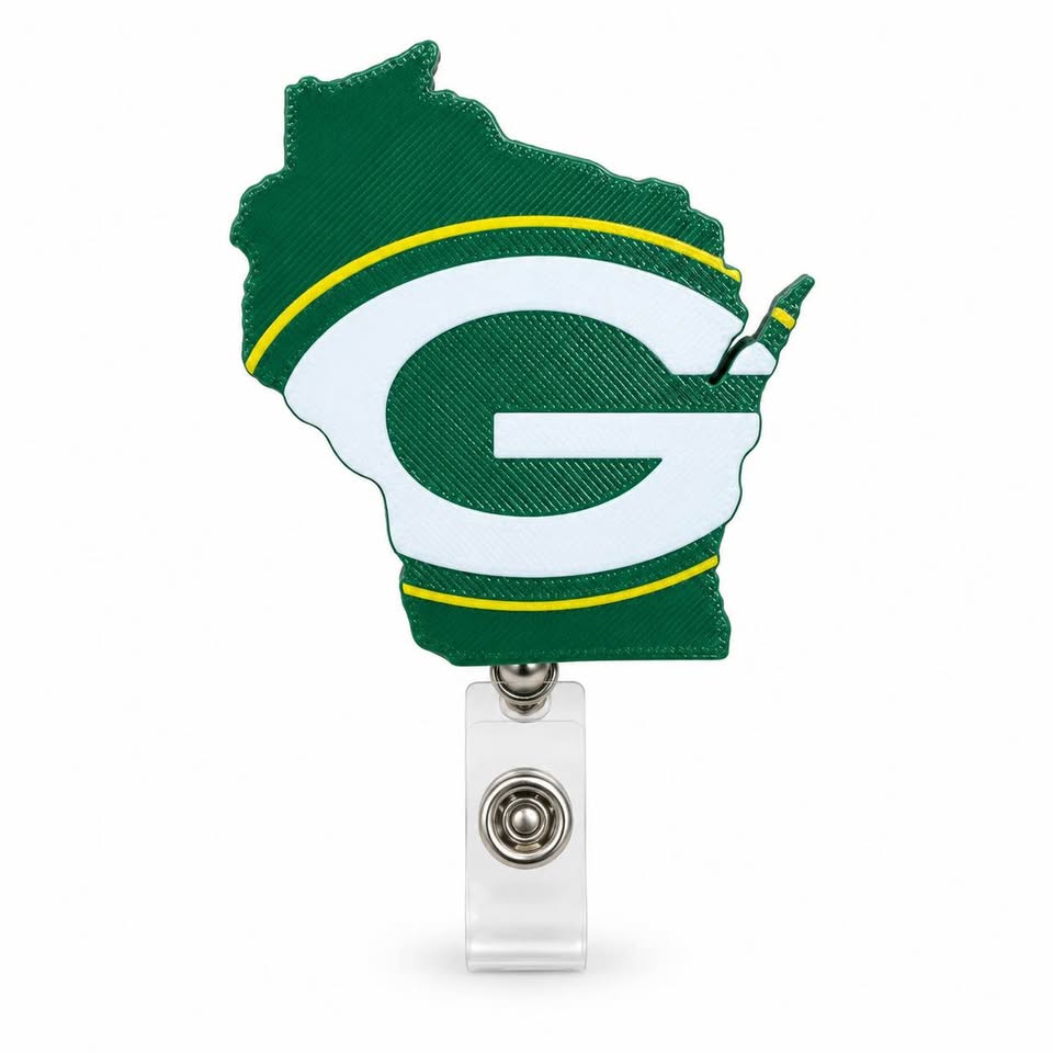 Packers State Sillouhette Badge Reel